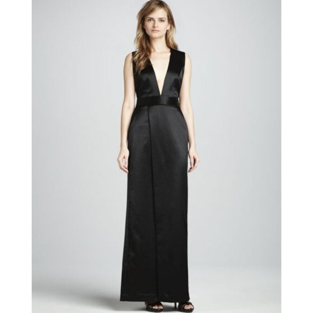 NEW Theyskens' Theory Satin Maxi Dress Gown RUNWAY